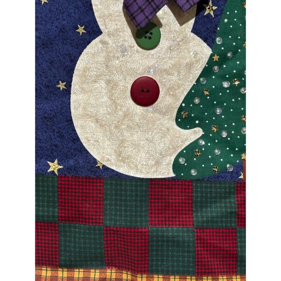 Handmade Vintage Christmas One Size Vest Stitched Santa Snowman 3D Quilted - Picture 8 of 10